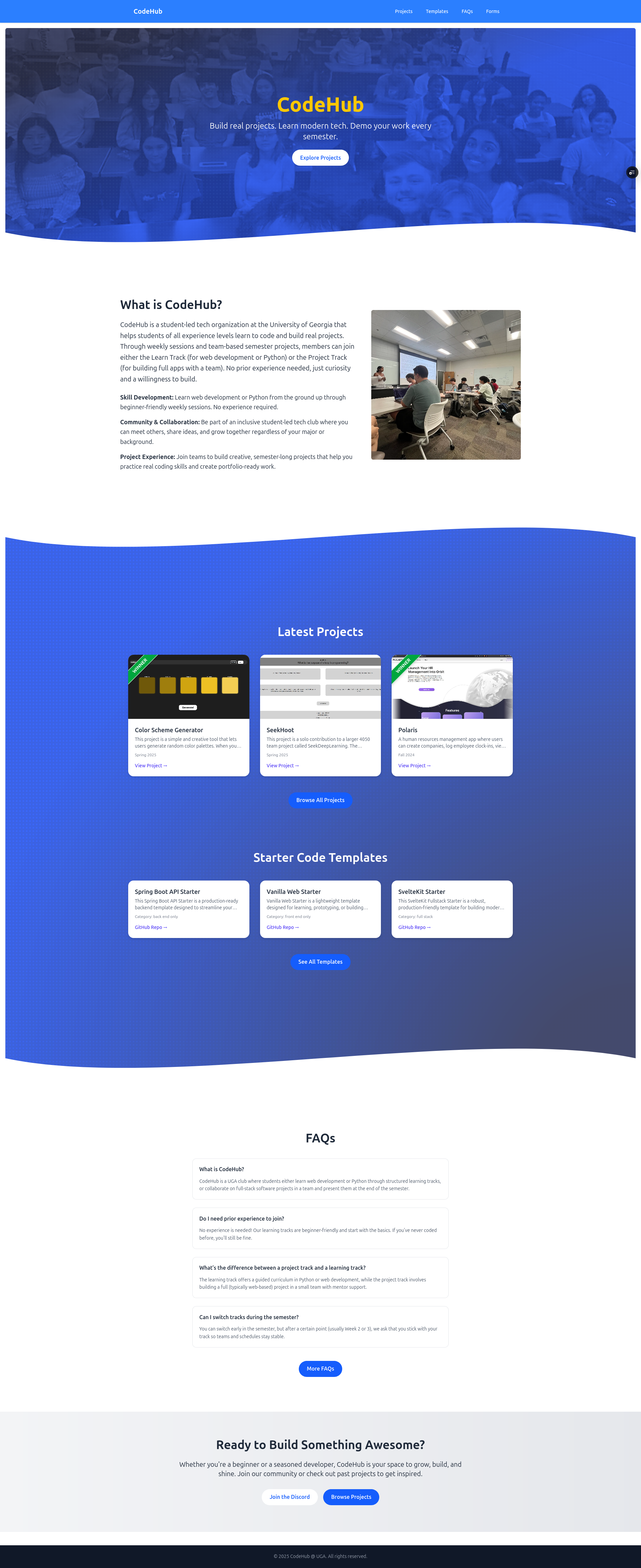 CodeHub Website preview